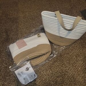 Summer & Rose Set Of 2 Hanging Baskets